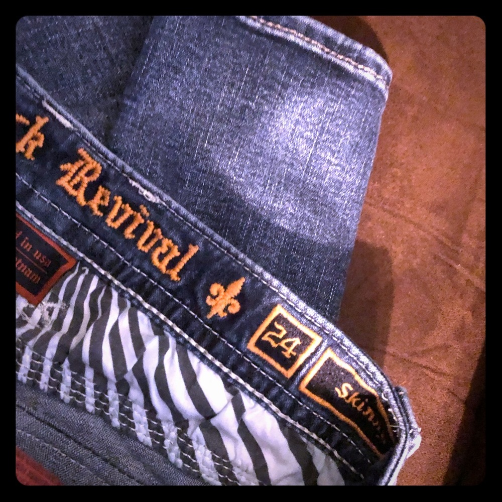 Rock revival skinny jeans.